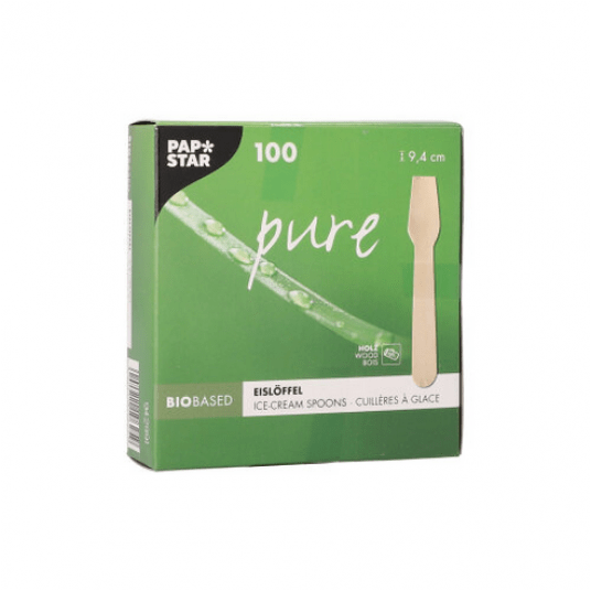 Łopatka lody desery drewno PAPSTAR 9,4cm 100szt -zdjęcie numer 2