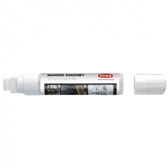 Marker kredowy TOMA 15x8mm BIAŁY ścięty TO290 -zdjęcie numer 1