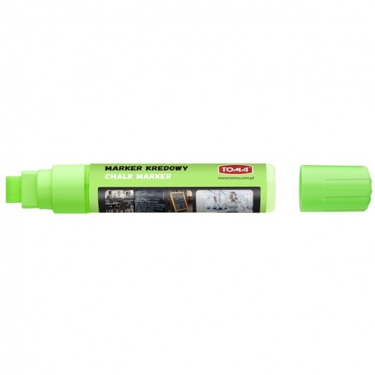 Marker kredowy TOMA 15x8mm ZIELONY ścięty TO290 -zdjęcie numer 1