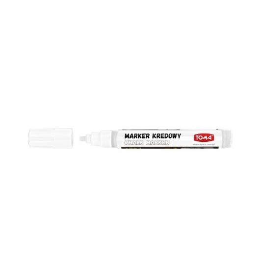 Marker kredowy TOMA 4,45mm BIAŁY okrągła TO-292 -zdjęcie numer 1