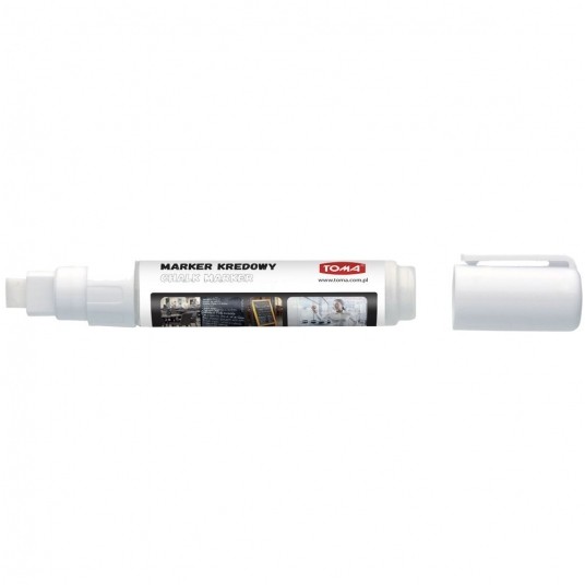 Marker kredowy Toma 8x5mm BIAŁY ścięty TO291 -zdjęcie numer 1