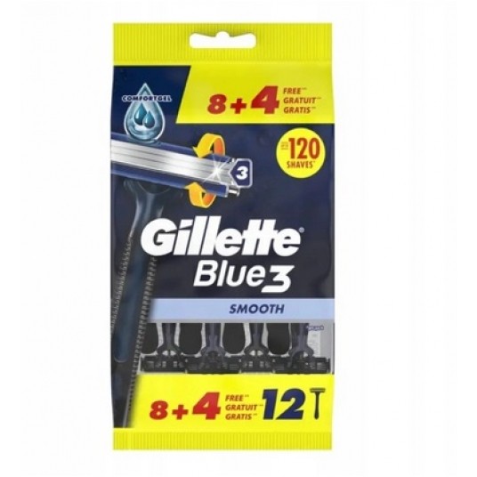 Maszynki GILLETTE Blue SMOOTH 3 8+4szt 12szt -zdjęcie numer 1