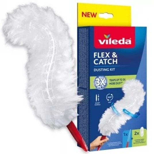 Miotełka kurz VILEDA F&C kr rączka 1szt +2zap /1op -zdjęcie numer 1