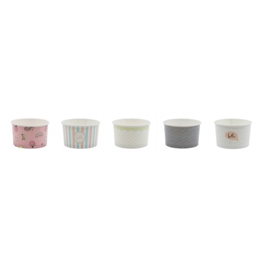 Miseczka papierowa lody 245ml PASTELE 25szt /24 -zdjęcie numer 1