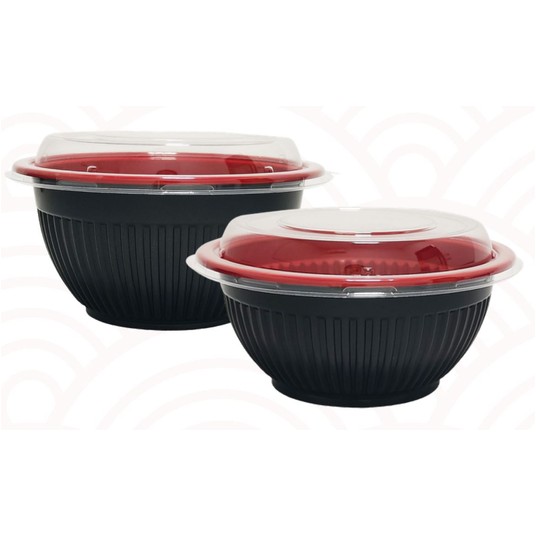 Miska czarno czerwona 1000ml RAMEN komplet 50szt -zdjęcie numer 3