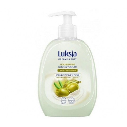 Mydło w płynie LUKSJA 500ml Oliwka Jogurt POMPKA -zdjęcie numer 1