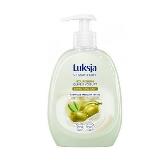 Mydło w płynie LUKSJA 500ml Oliwka Jogurt POMPKA -zdjęcie numer 1