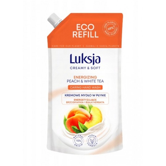 Mydło w płynie LUKSJA 900ML ZAPAS BRZOSKWINIA /6 -zdjęcie numer 1