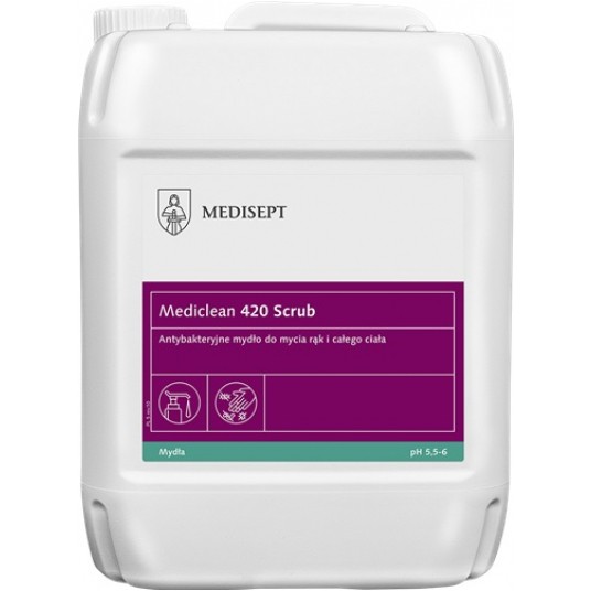 Mydło w płynie MEDICLEAN 420 SCRUB 5L antybakteryj -zdjęcie numer 1