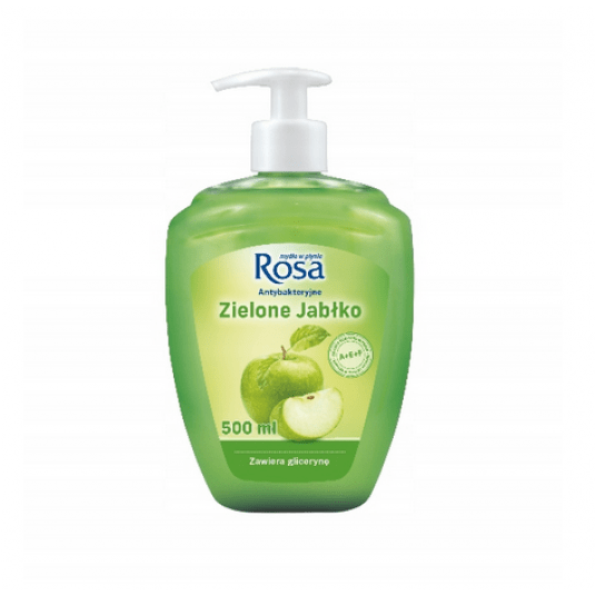 Mydło w płynie ROSA 500ml Jabłko POMPKA zielon /18 -zdjęcie numer 1