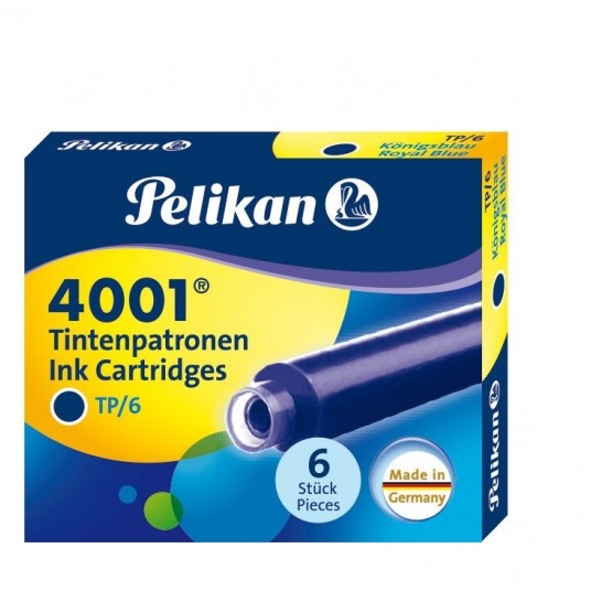 Naboje do pióra Pelikan Krótkie 6szt NIEBIESKIE -zdjęcie numer 1