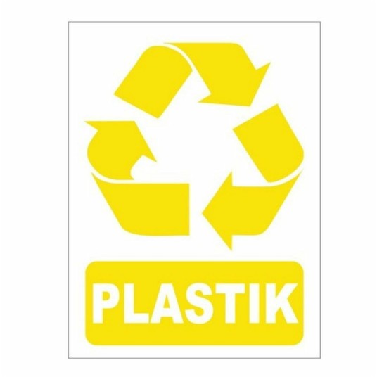 Naklejka recyklingowa odpday PLASTIK 15x20cm 1szt -zdjęcie numer 1