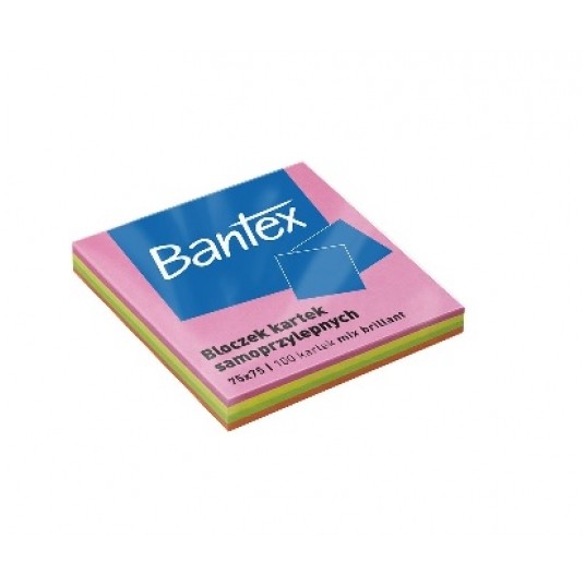 Notes samoprzylepne 75x75 mix 100k Bantex -zdjęcie numer 1