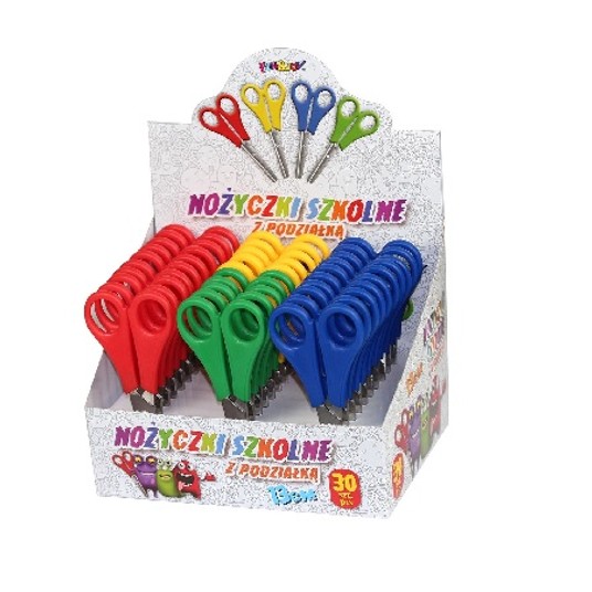 Nożyczki 13cm szkolne z podział FUN&JOY S01002/30 -zdjęcie numer 1