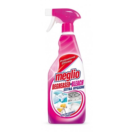 Odtłuszczacz MEGLIO + wybielacz różowy 650ml -zdjęcie numer 1
