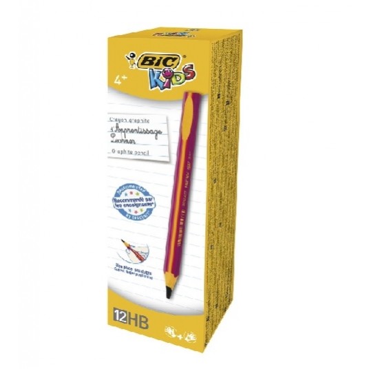 Ołówek trójkątny Róż Bic Kids Beginners HB -zdjęcie numer 1