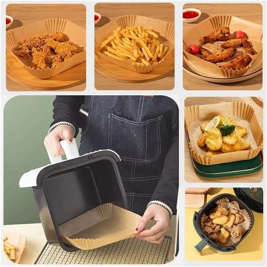 Papier do pieczenia AIR FRYER kwadrat 16cm 50 /48 -zdjęcie numer 5