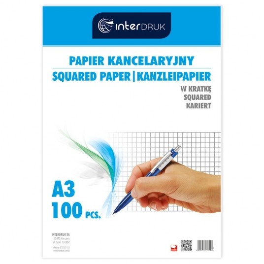 Papier kancelaryjny A3 # 100szt INTERDRUK -zdjęcie numer 1