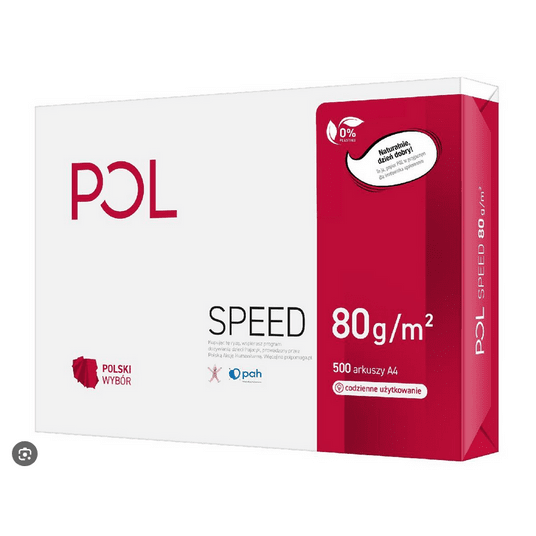 Papier ksero A4 POLSPEED BIAŁY 80g 500szt /5 -zdjęcie numer 1