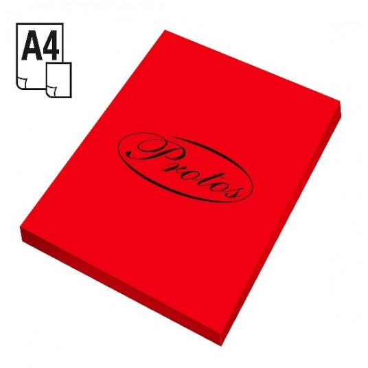 Papier ksero Protos A4 80G CZERWONY 100szt -zdjęcie numer 1
