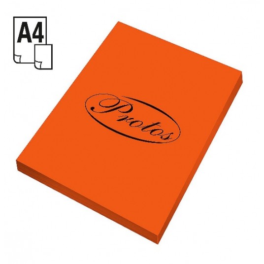 Papier ksero Protos A4 80G POMARAŃCZOWY '100' -zdjęcie numer 1
