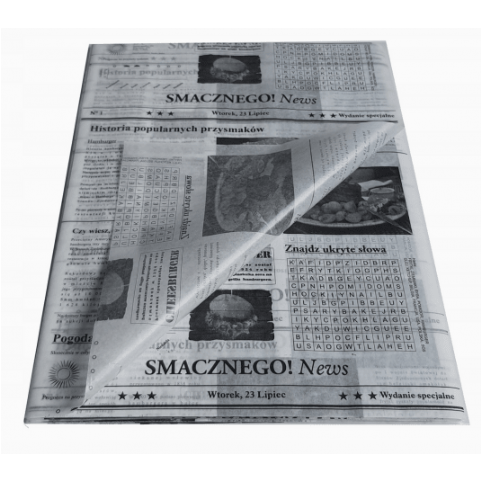 Papier pakowy 30x40cm BIAŁY PE GAZETA 1000szt -zdjęcie numer 1