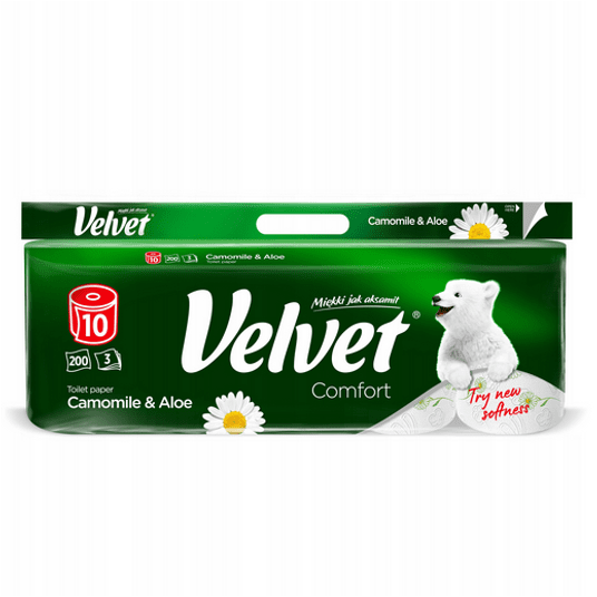 Papier toalet 3W VELVET RUMIANEK 200list 10rol /7 -zdjęcie numer 1