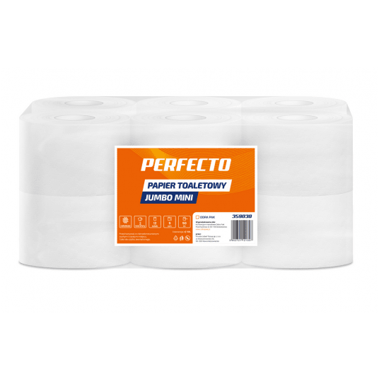 Papier toalet jumbo mini 2W 50m PERFECTO 12rol -zdjęcie numer 1