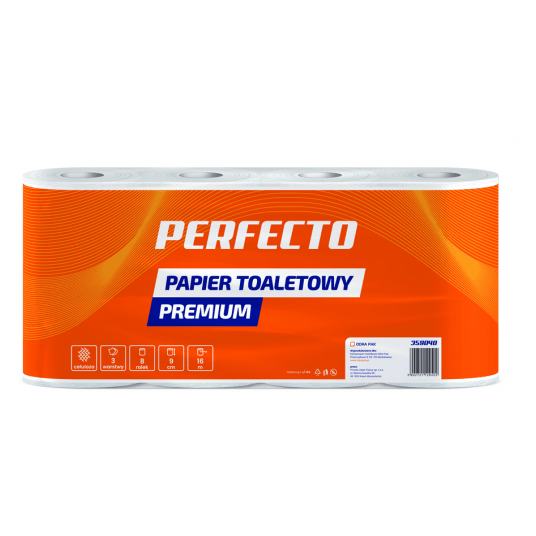 Papier toaletowy 3W PERFECTO Premium celu 8rol /7 -zdjęcie numer 1