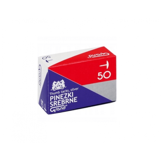 Pinezki srebrne 50szt GRAND /10 -zdjęcie numer 1