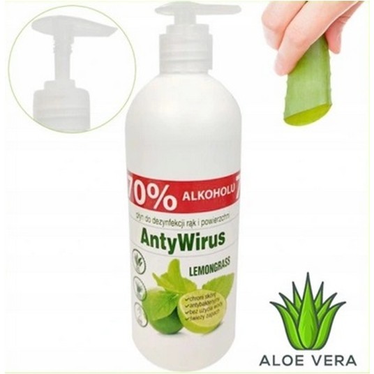 Płyn do dezynfekcji rąk i powierz ANTYWIRUS 500ml -zdjęcie numer 1