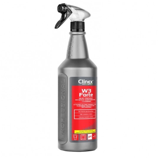 Płyn do łazienek SILNY CLINEX W3 Forte 1L /6 -zdjęcie numer 1