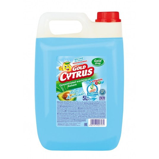 Płyn do naczyń GOLD CYTRUS 5L BALSAM niebieski -zdjęcie numer 1