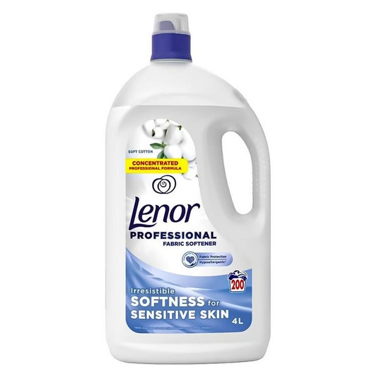 Płyn do płukania Lenor 4L Soft Cotton Biały -zdjęcie numer 1