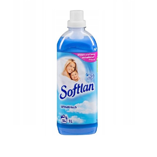Płyn do płukania SOFTLAN 1L NIEBIESKI -zdjęcie numer 1