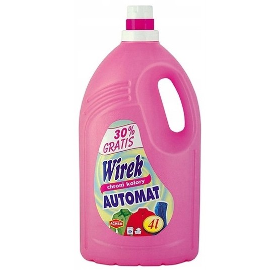Płyn do prania WIREK 4L tkaniny KOLOR AUTOMAT /5 -zdjęcie numer 1