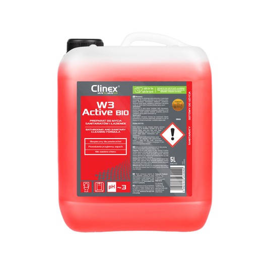 Płyn do sanitariat łaziene CLINEX W3 Activ BIO 5L -zdjęcie numer 1