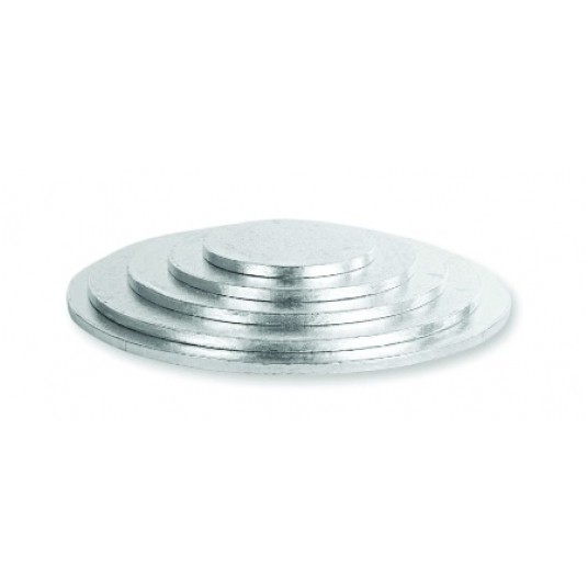 Podkład okrągły GRUBY srebny 33cm 1,2cm 1szt /5 -zdjęcie numer 1
