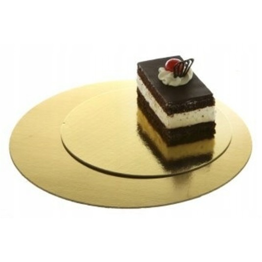 Podkład tort ZŁOTY krążek 18cm GŁADKI 1050g 100szt -zdjęcie numer 2