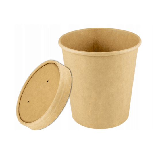 Pojemnik papierowy KRAFT fi96 zupa 500ml 50szt /10 -zdjęcie numer 2