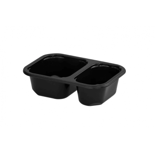 Pojemnik zgrzew MINI 2-DZ 160x112x45 CZARNY 528szt -zdjęcie numer 1