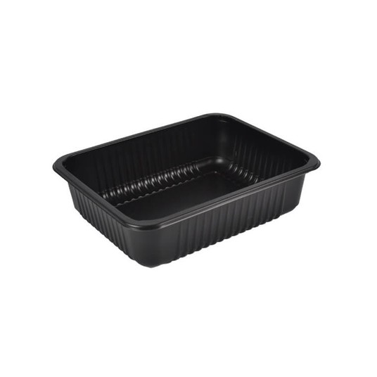 Pojemnik zgrzew Żebro 187x137x50 CZARN 850ml 640sz -zdjęcie numer 1