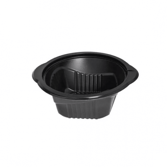 Pojemnik zgrzew żebro ZUPA 500ml CZARNY 50szt /12 -zdjęcie numer 1