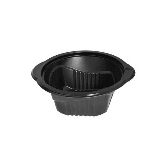 Pojemnik zgrzew żebro ZUPA 500ml CZARNY 50szt /12 -zdjęcie numer 1