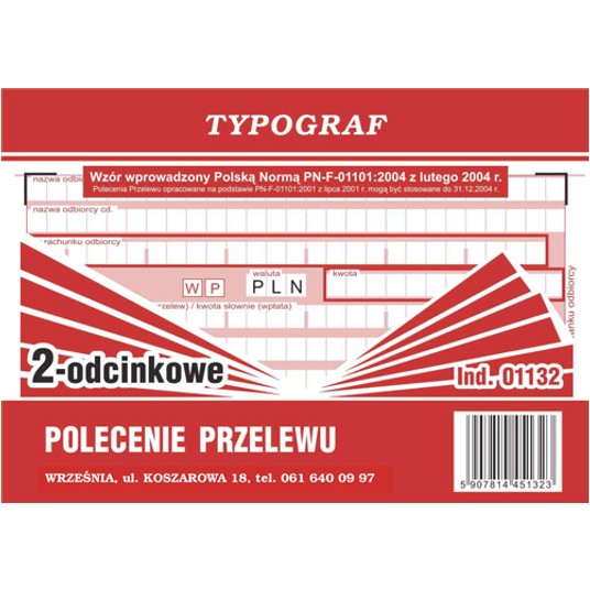 Polecenie przelewu II odcinkowe A6 1szt /5 -zdjęcie numer 1