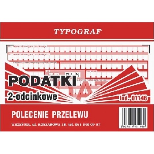 Polecenie przelewu podatki II odcinkow A6 1szt /5 -zdjęcie numer 1