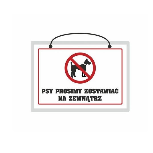 Psy prosimy zostawić na zewnątrz Tablica lam A5 -zdjęcie numer 1