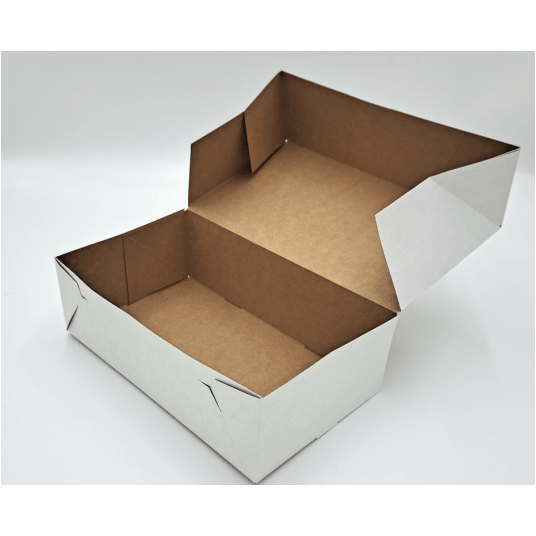 Pudełko cukiernicze papier BIAŁE 25x15x8cm 50szt -zdjęcie numer 2