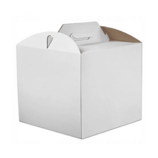 Pudełko karton rączka 26x26x26cm BIAŁE 1szt /50 -zdjęcie numer 1