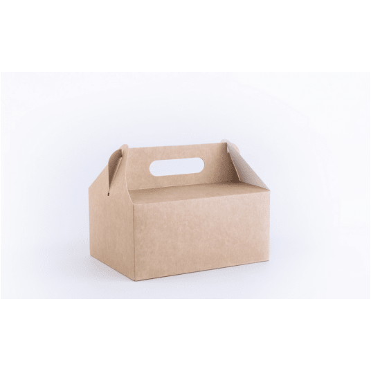 Pudełko papierowe rączka 19x14x9cm KRAFT 50szt -zdjęcie numer 1
